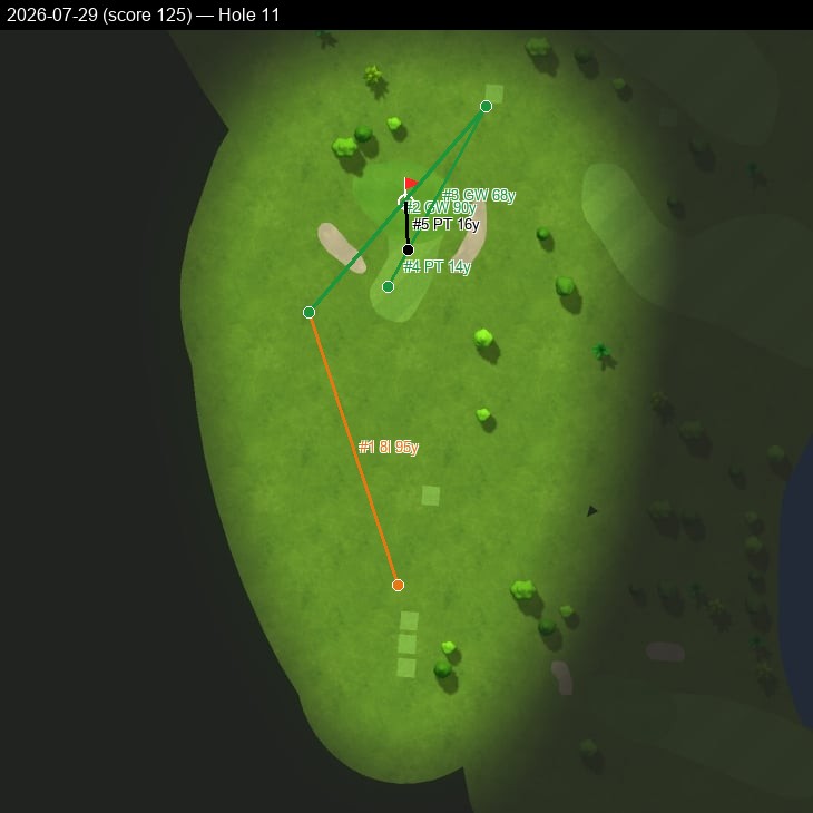 Hole 11, Garmin cartography, 2026-07-29