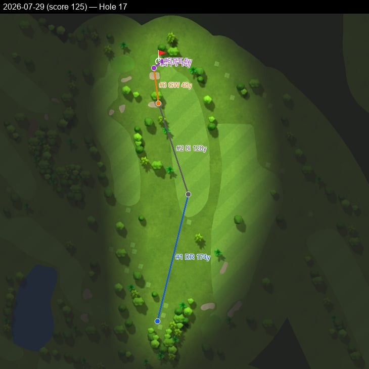 Hole 17, Garmin cartography, 2026-07-29