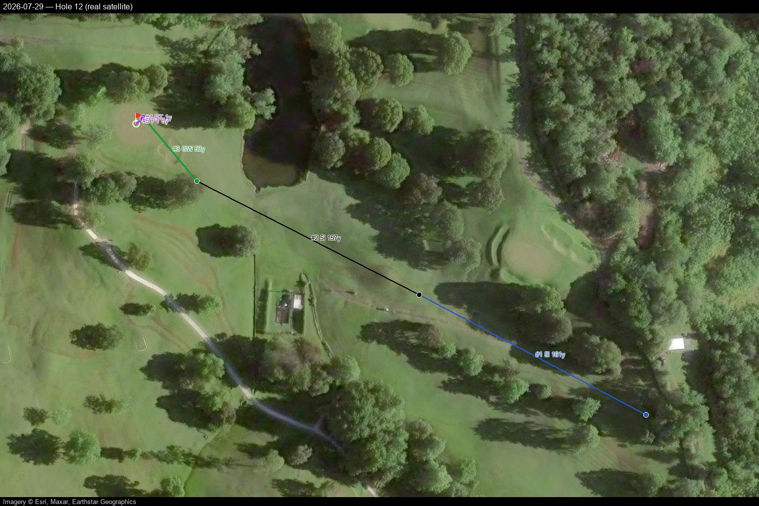Hole 12, real satellite, 2026-07-29