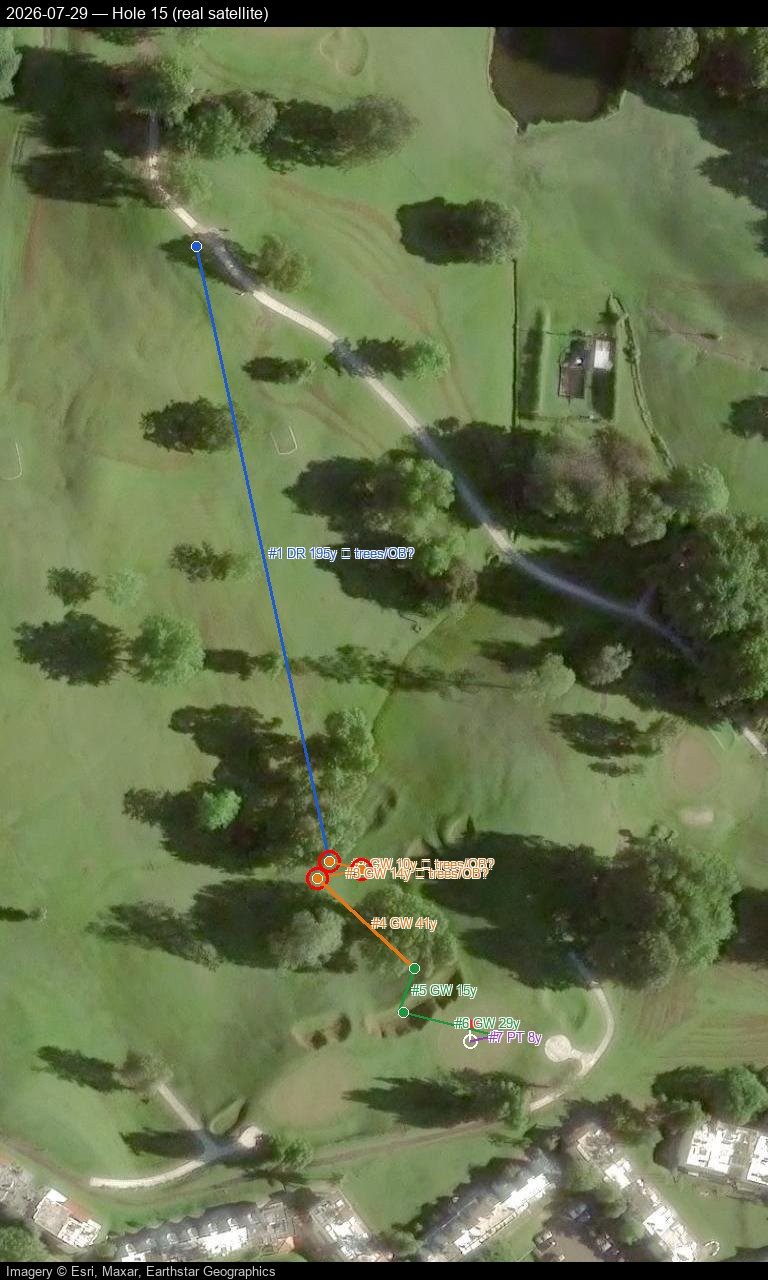 Hole 15, real satellite, 2026-07-29