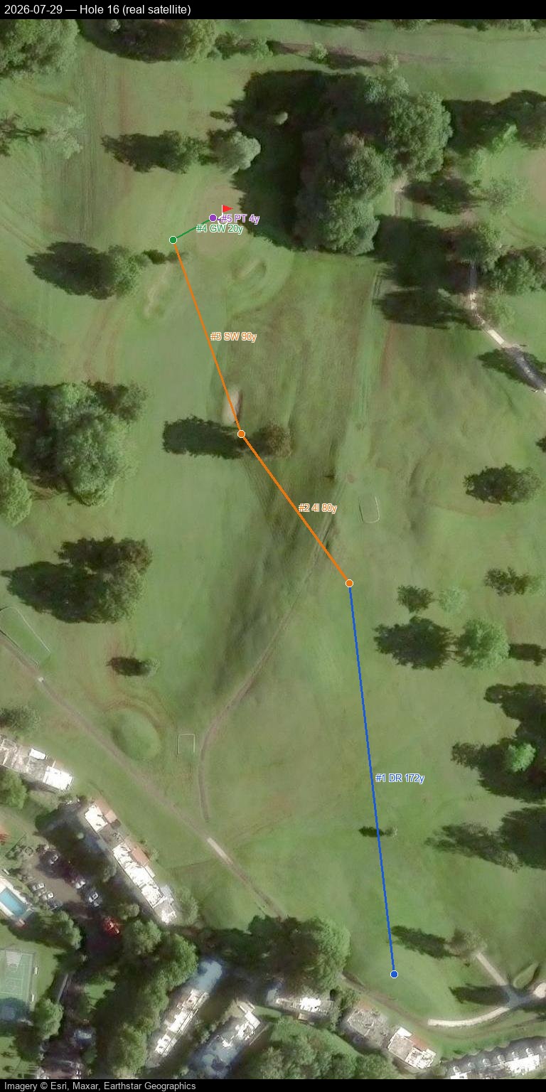 Hole 16, real satellite, 2026-07-29