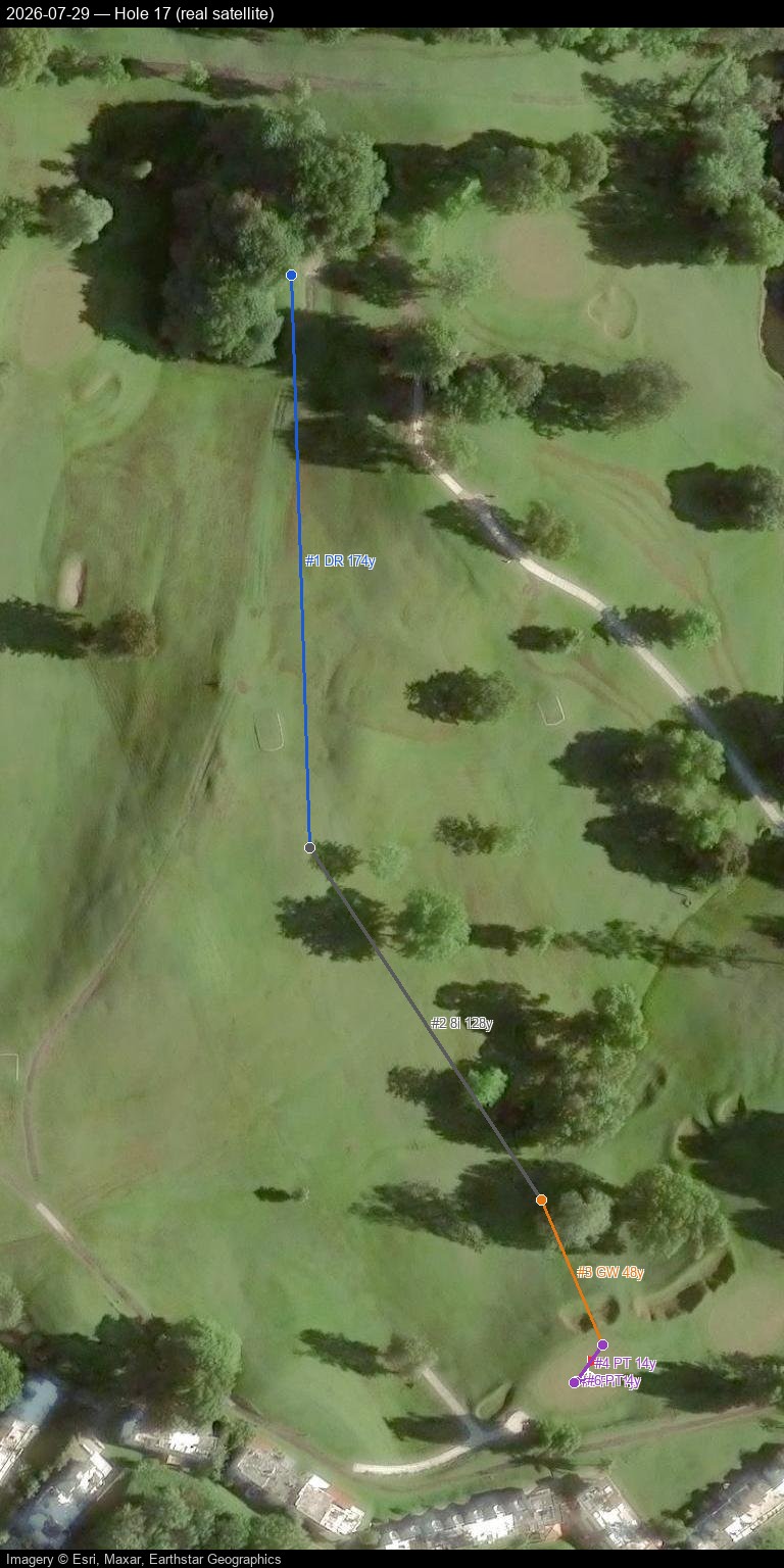Hole 17, real satellite, 2026-07-29