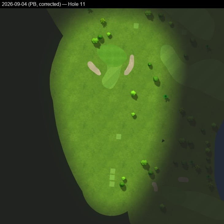 Hole 11, Garmin cartography, 2026-09-04