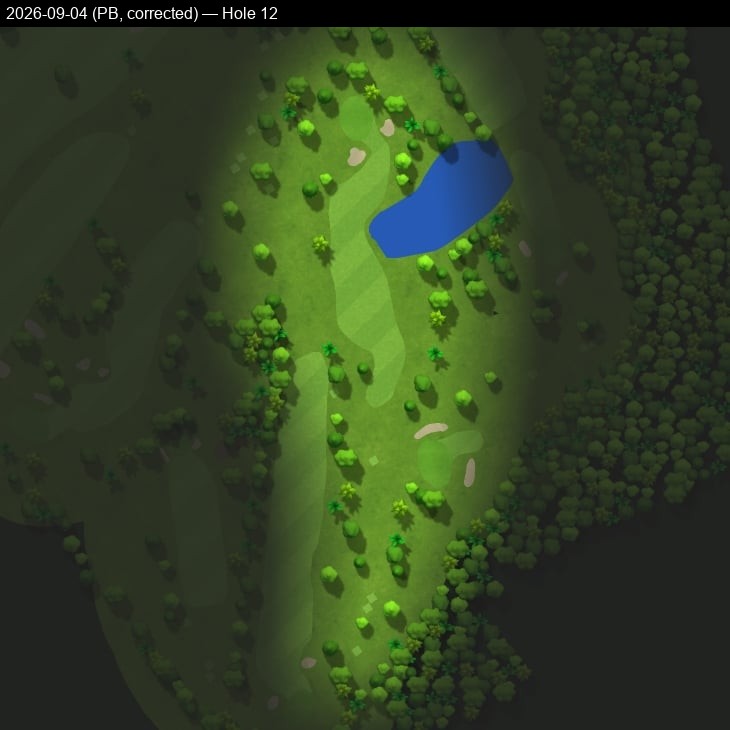 Hole 12, Garmin cartography, 2026-09-04