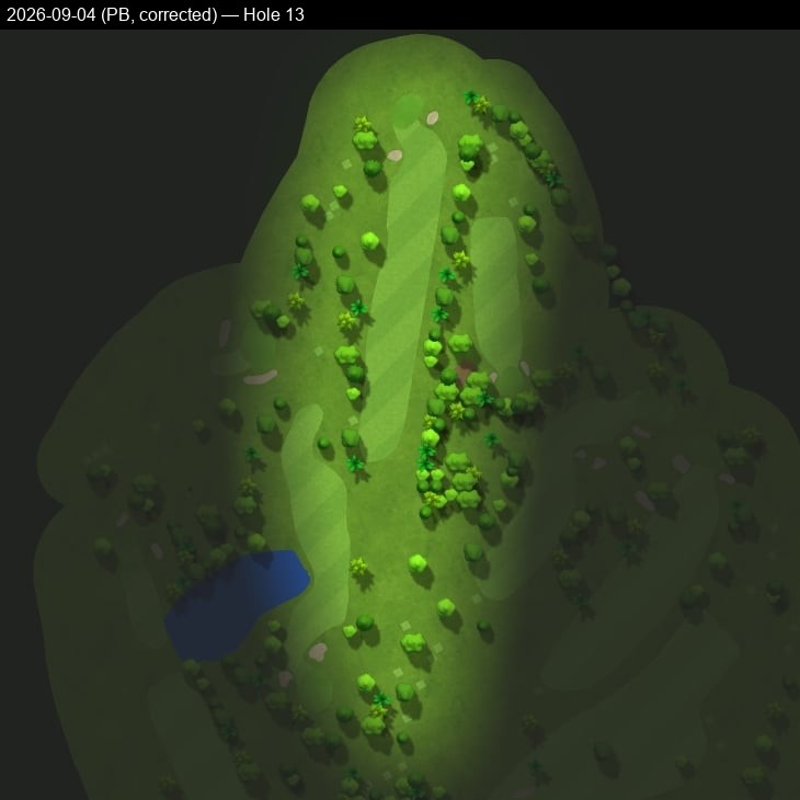 Hole 13, Garmin cartography, 2026-09-04