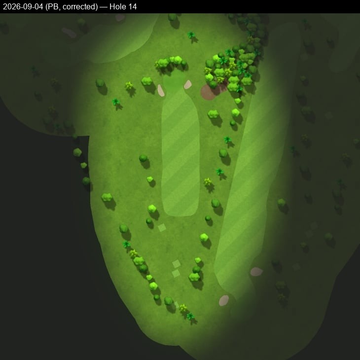 Hole 14, Garmin cartography, 2026-09-04