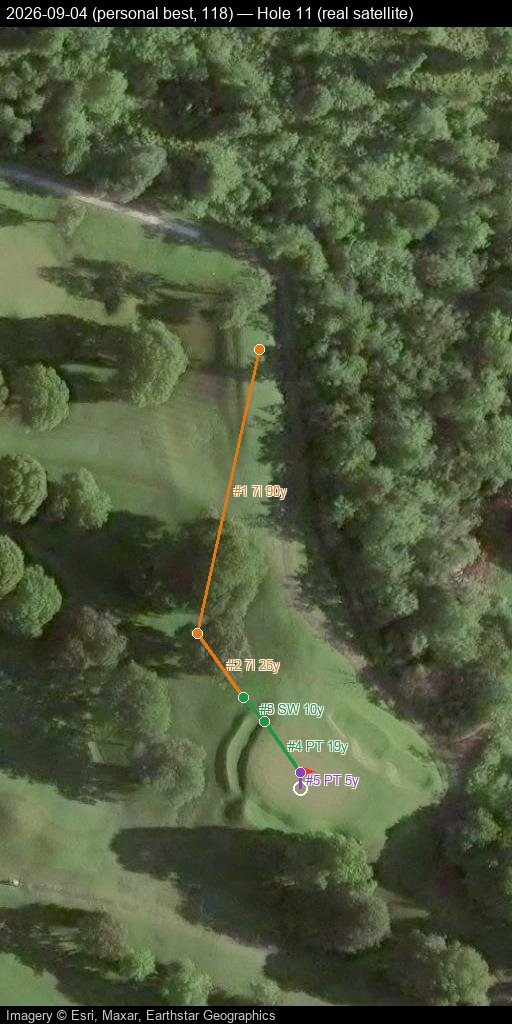 Hole 11, real satellite, 2026-09-04