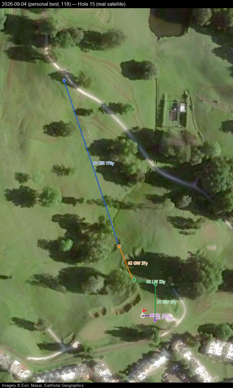 Hole 15, real satellite, 2026-09-04