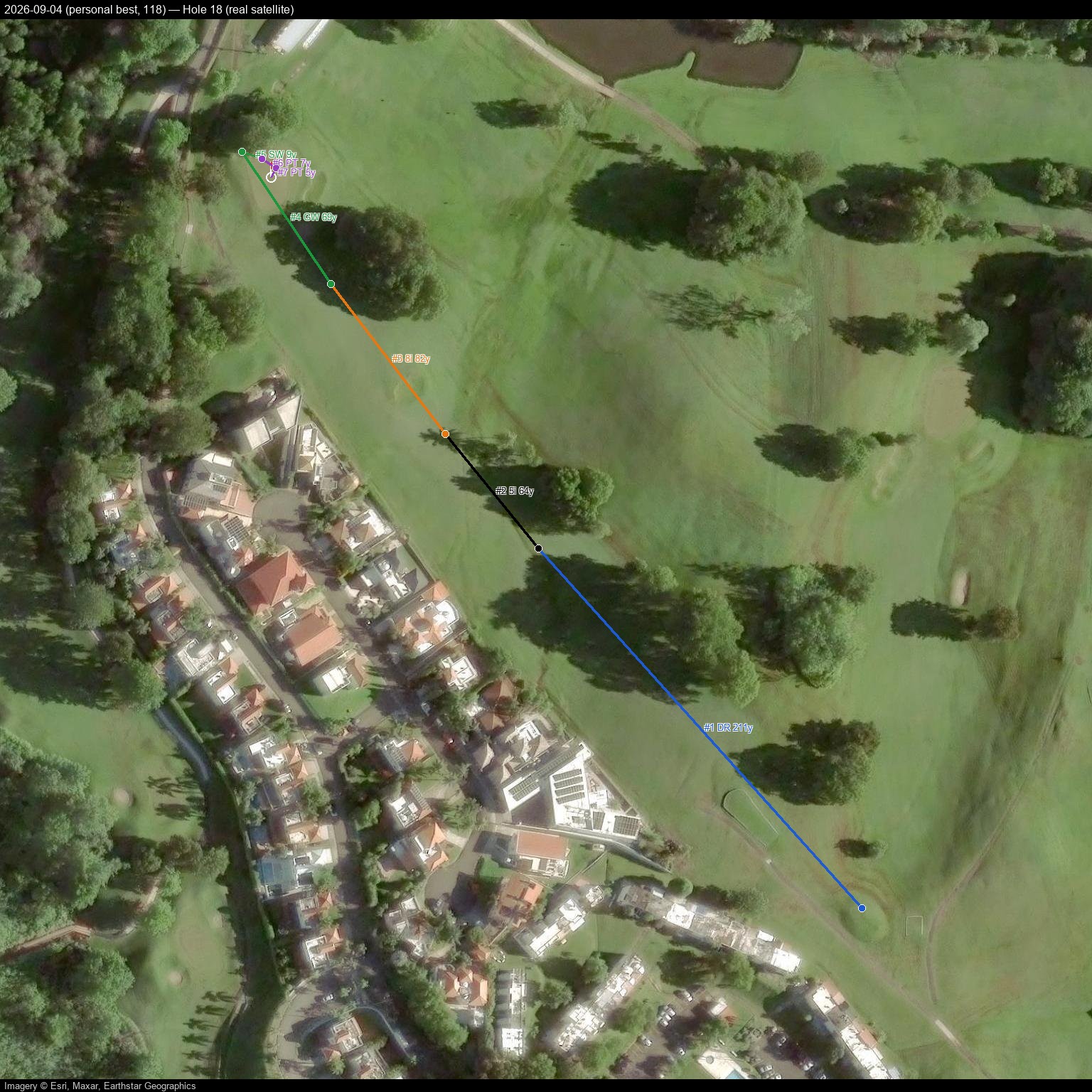 Hole 18, real satellite, 2026-09-04