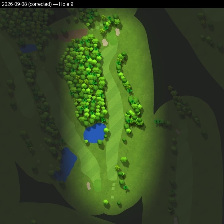 Hole 9, Garmin cartography, 2026-09-08