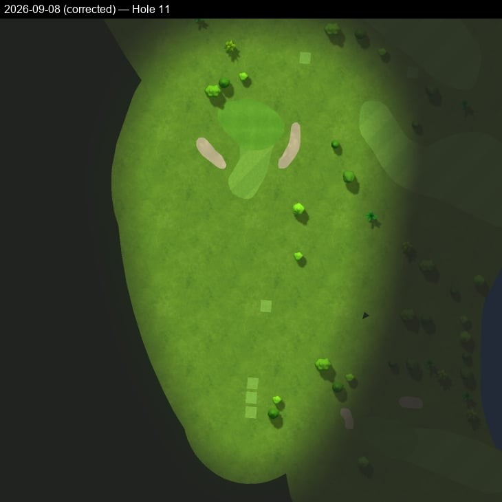 Hole 11, Garmin cartography, 2026-09-08