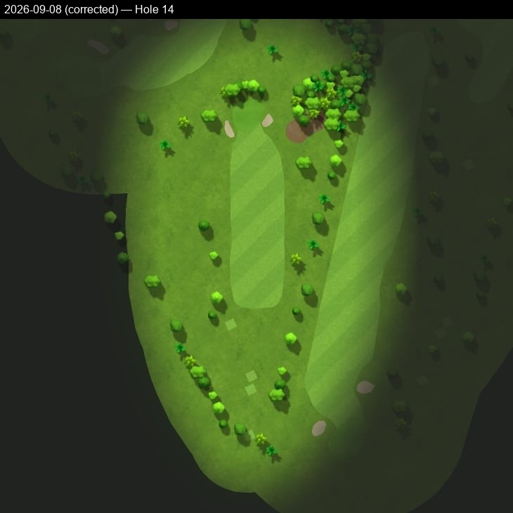 Hole 14, Garmin cartography, 2026-09-08