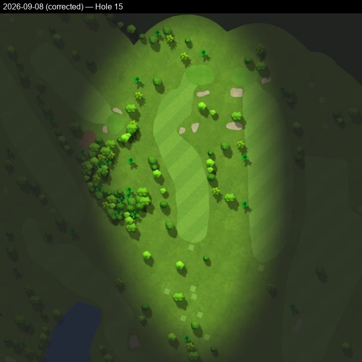 Hole 15, Garmin cartography, 2026-09-08