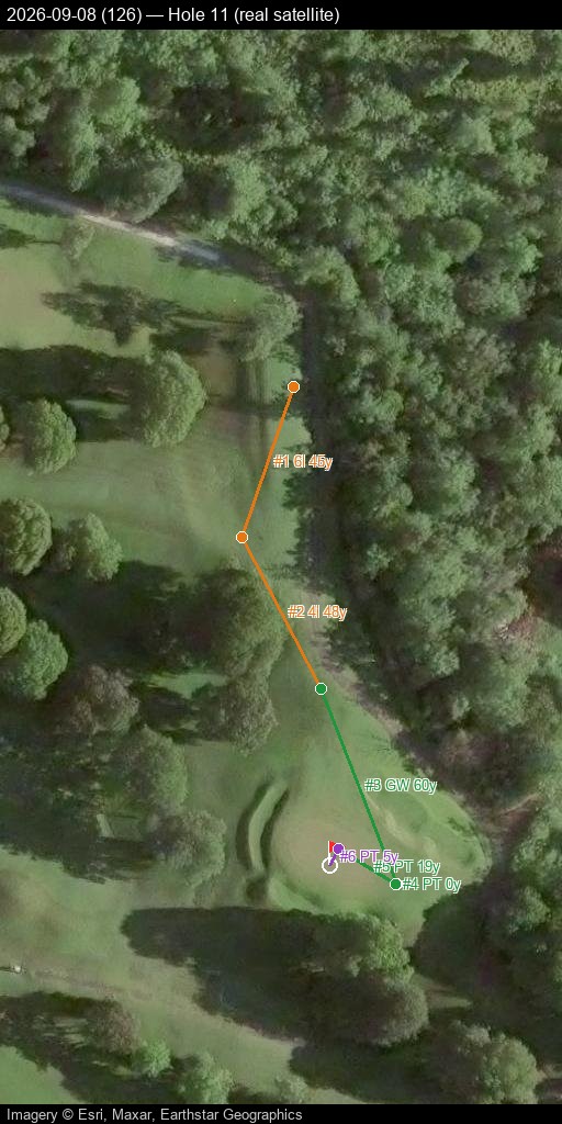 Hole 11, real satellite, 2026-09-08