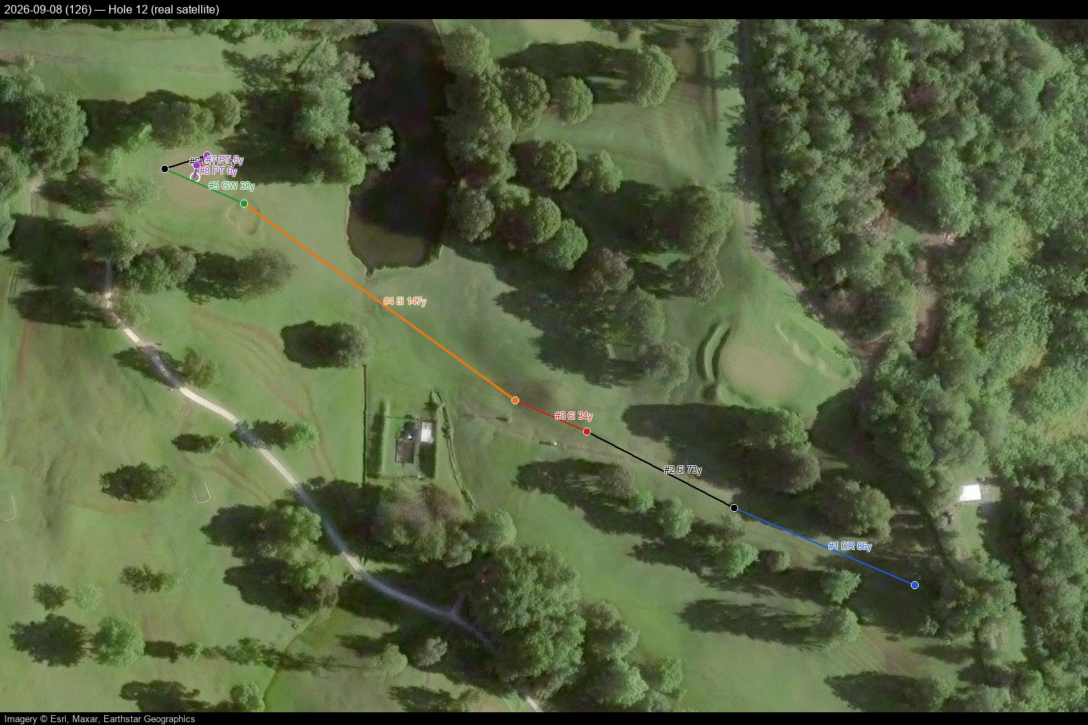 Hole 12, real satellite, 2026-09-08